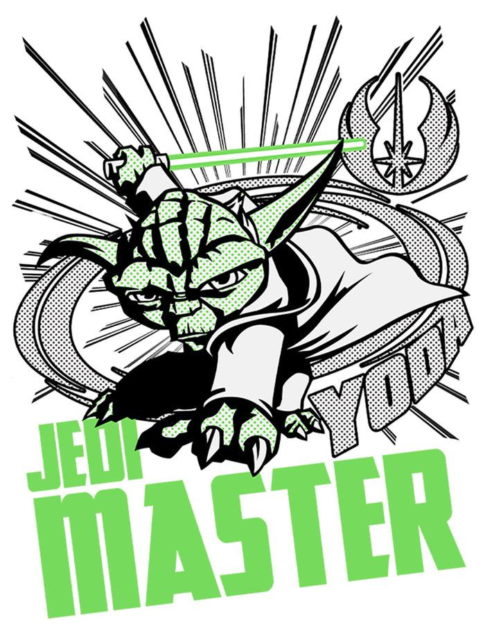 Fifth Sun Men's Star Wars: The Clone Wars Yoda Jedi Master Action Pose Baseball Tee
