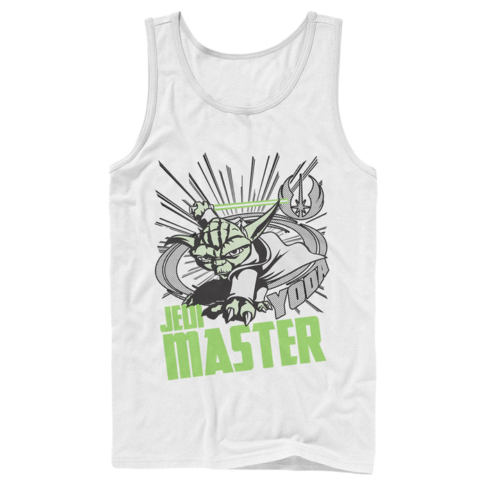 fifth sun Men's Star Wars: The Clone Wars Yoda Jedi Master Action Pose Tank Top