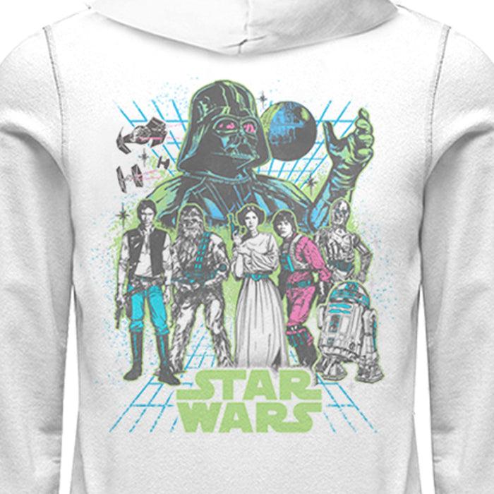 Fifth Sun Men's Star Wars: The Empire Strikes Back Green Logo Back Poster Pull Over Hoodie