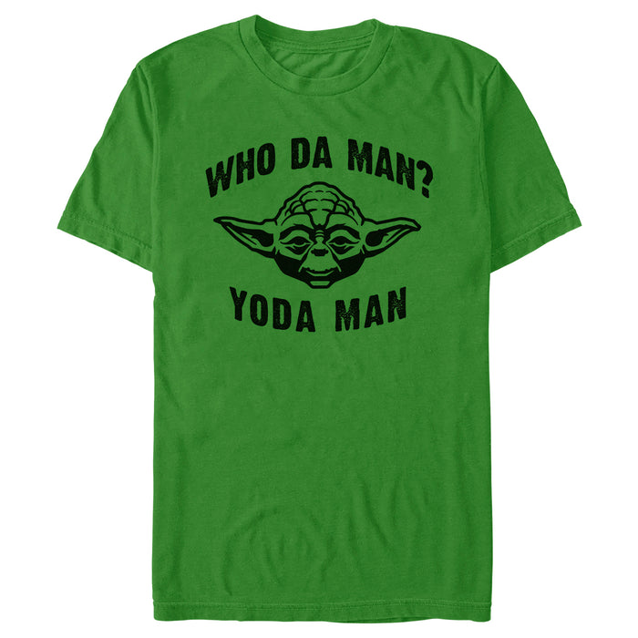 fifth sun Men's Star Wars: The Empire Strikes Back Who Da Man Yoda T-Shirt