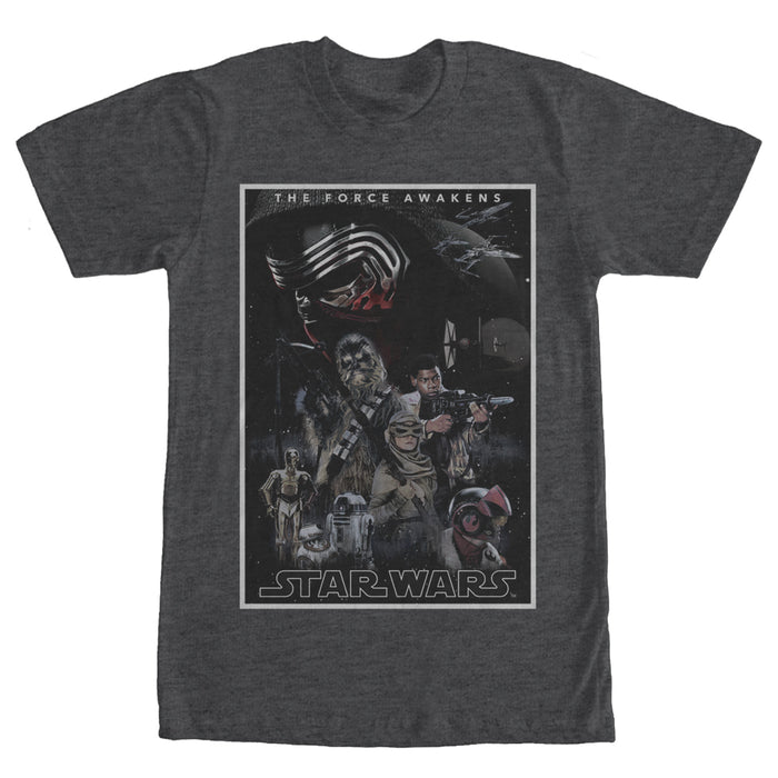 fifth sun Men's Star Wars The Force Awakens Character Poster T-Shirt