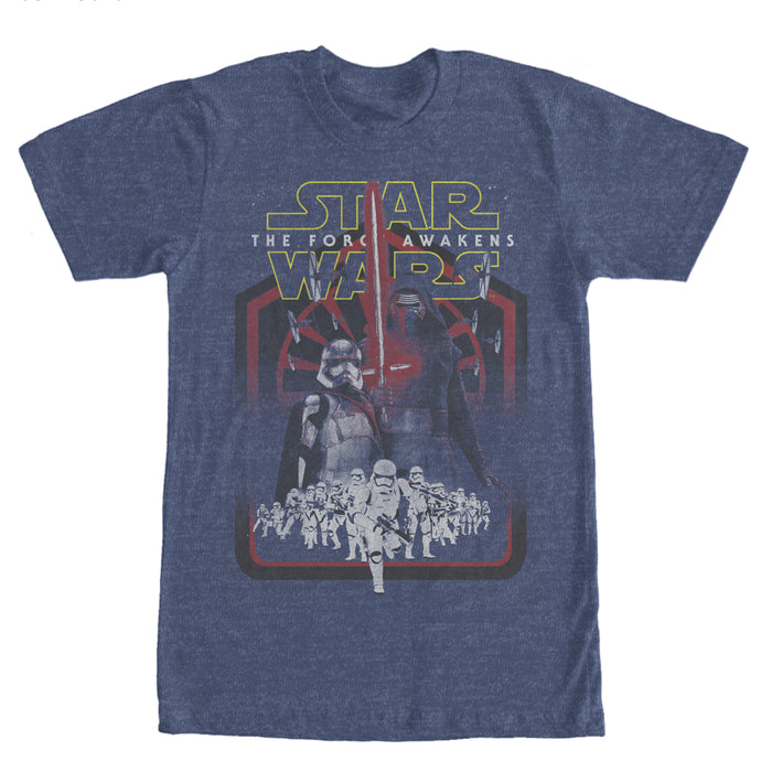fifth sun Men's Star Wars The Force Awakens Kylo Ren and Stormtroopers T-Shirt