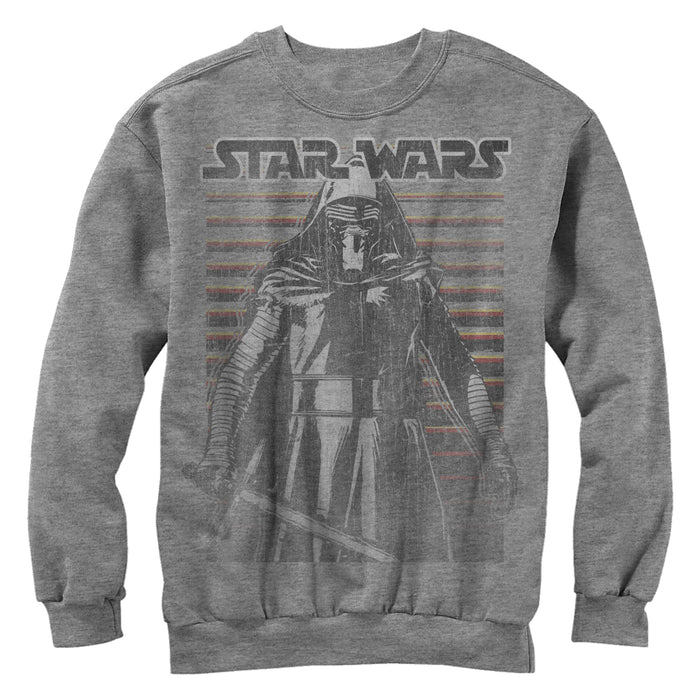 fifth sun Men's Star Wars The Force Awakens Kylo Ren Distressed Sweatshirt