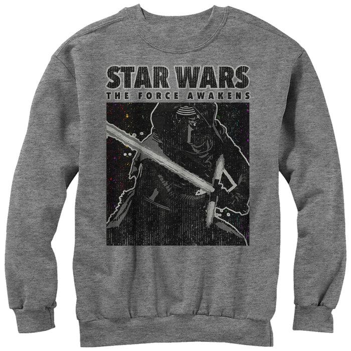 fifth sun Men's Star Wars The Force Awakens Kylo Ren Distressed Sweatshirt