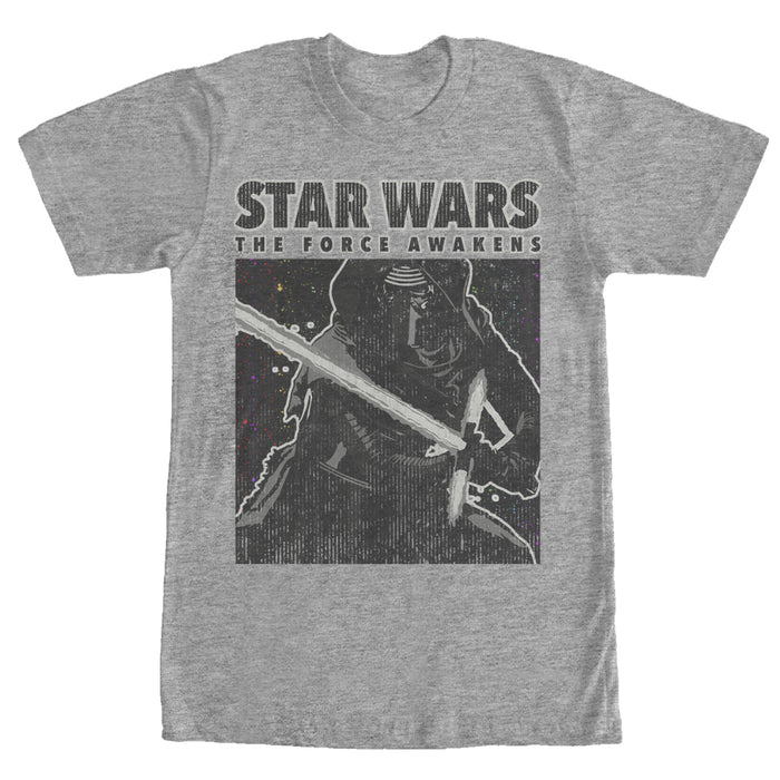 fifth sun Men's Star Wars The Force Awakens Kylo Ren Distressed T-Shirt