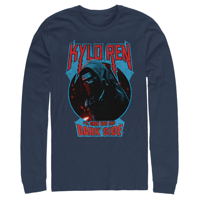 fifth sun Men's Star Wars The Force Awakens Kylo Ren Show Dark Side Long Sleeve Shirt