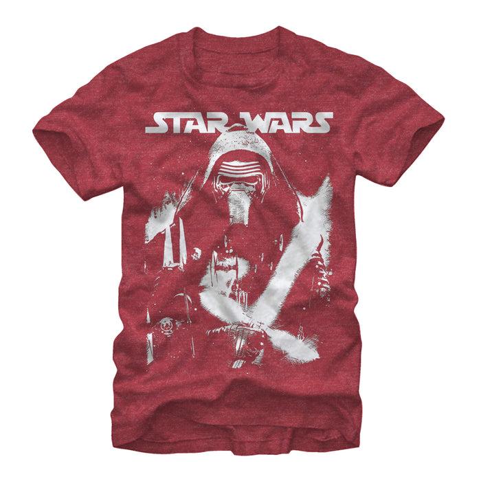 fifth sun Men's Star Wars The Force Awakens Kylo Ren Stare Down T-Shirt