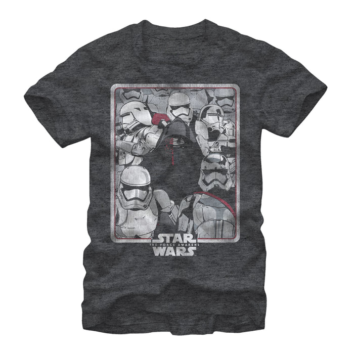 fifth sun Men's Star Wars The Force Awakens Kylo Ren Stormtroopers Box T-Shirt