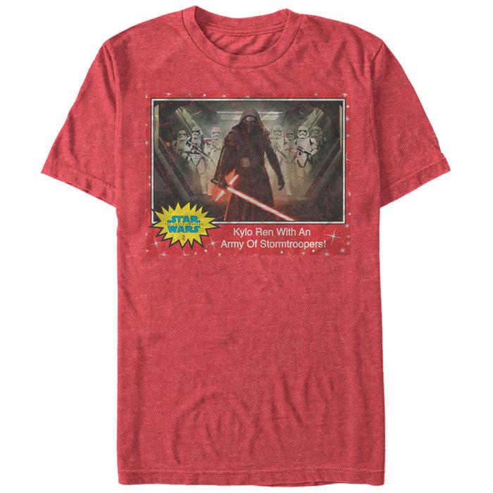 fifth sun Men's Star Wars The Force Awakens Kylo Ren Stormtroopers Trading Card T-Shirt