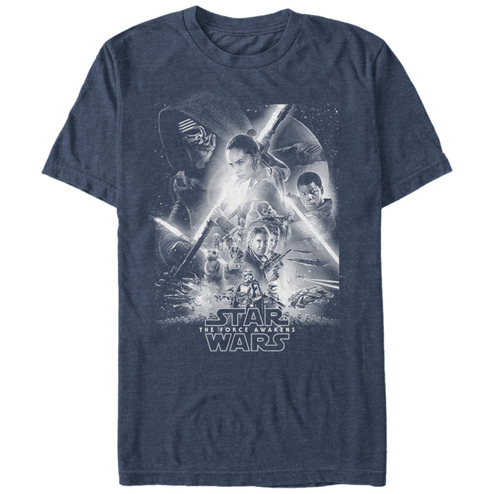 fifth sun Men's Star Wars The Force Awakens Poster T-Shirt