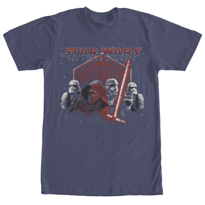 fifth sun Men's Star Wars The Force Awakens Stormtroopers and Kylo Ren Distressed T-Shirt