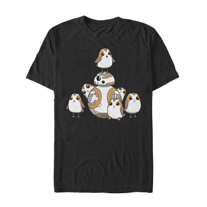 Fifth Sun Men's Star Wars The Last Jedi BB-8 Porg Party T-Shirt