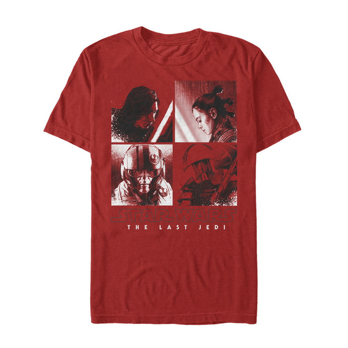 fifth sun Men's Star Wars The Last Jedi Character Square T-Shirt