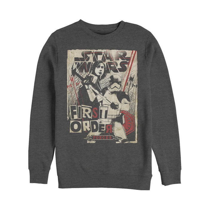 fifth sun Men's Star Wars The Last Jedi First Order Forces Sweatshirt