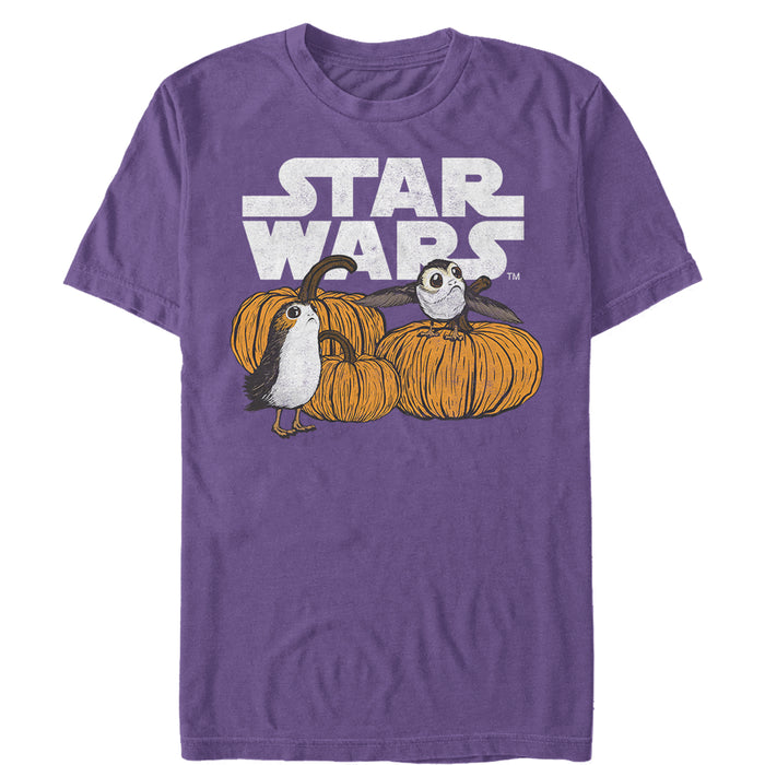 Fifth Sun Men's Star Wars The Last Jedi Happy Halloween Porg Logo T-Shirt