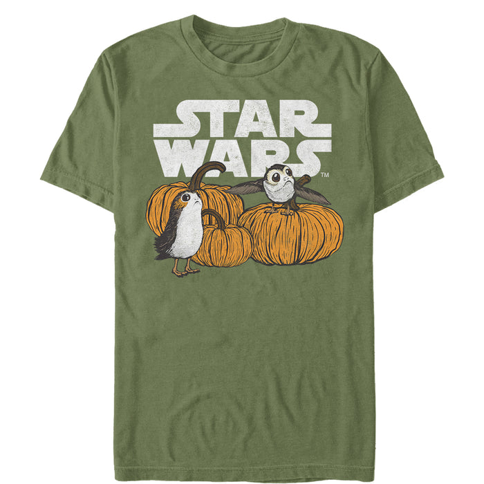 fifth sun Men's Star Wars The Last Jedi Happy Halloween Porg Logo T-Shirt