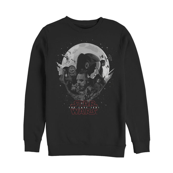 fifth sun Men's Star Wars The Last Jedi Planet Logo Sweatshirt