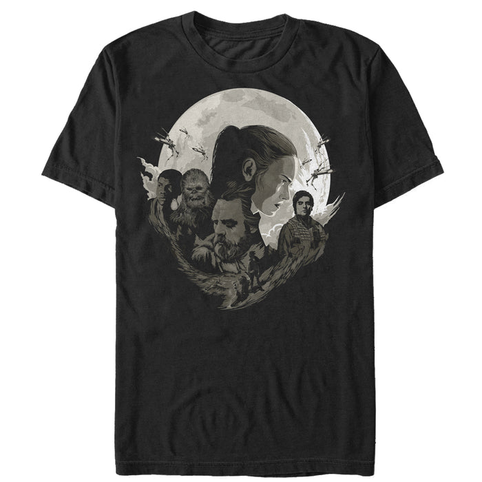 fifth sun Men's Star Wars The Last Jedi Planet Profile T-Shirt