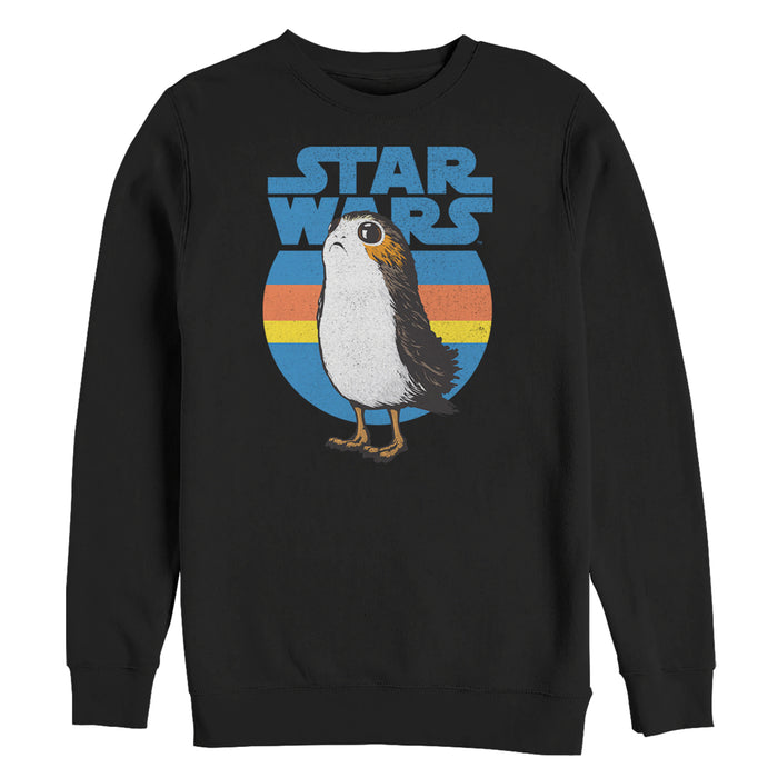 fifth sun Men's Star Wars The Last Jedi Retro Porg Sweatshirt