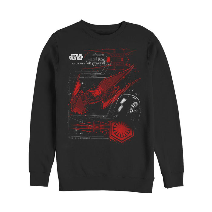 fifth sun Men's Star Wars The Last Jedi TIE Silencer Sweatshirt
