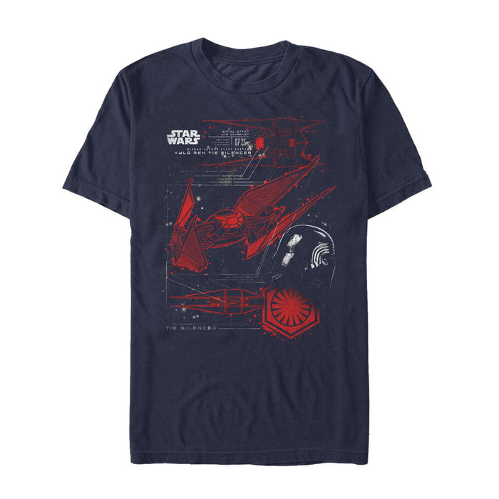 fifth sun Men's Star Wars The Last Jedi TIE Silencer T-Shirt