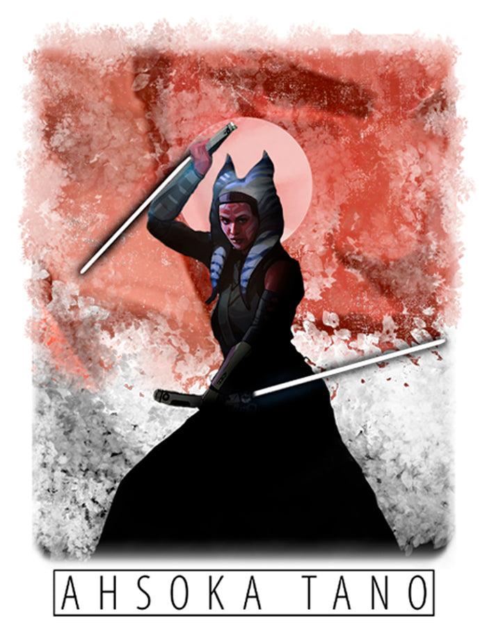 Fifth Sun Men's Star Wars: The Mandalorian Ahsoka Tano Painted Portrait T-Shirt