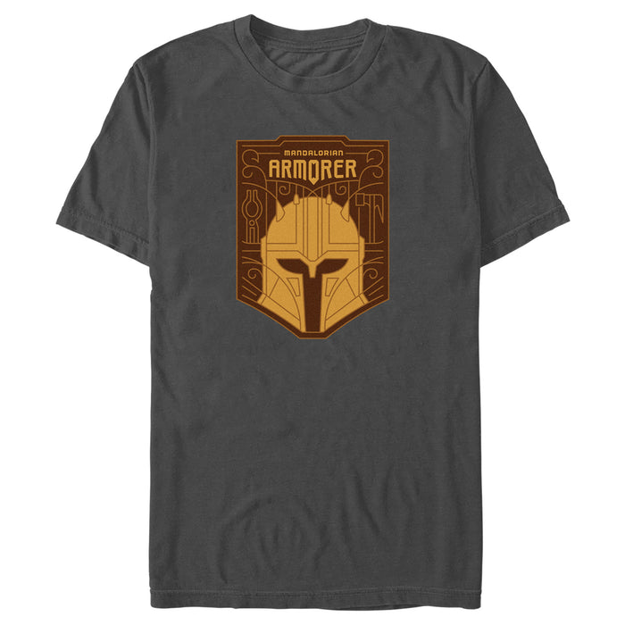 fifth sun Men's Star Wars: The Mandalorian Armorer Crest T-Shirt