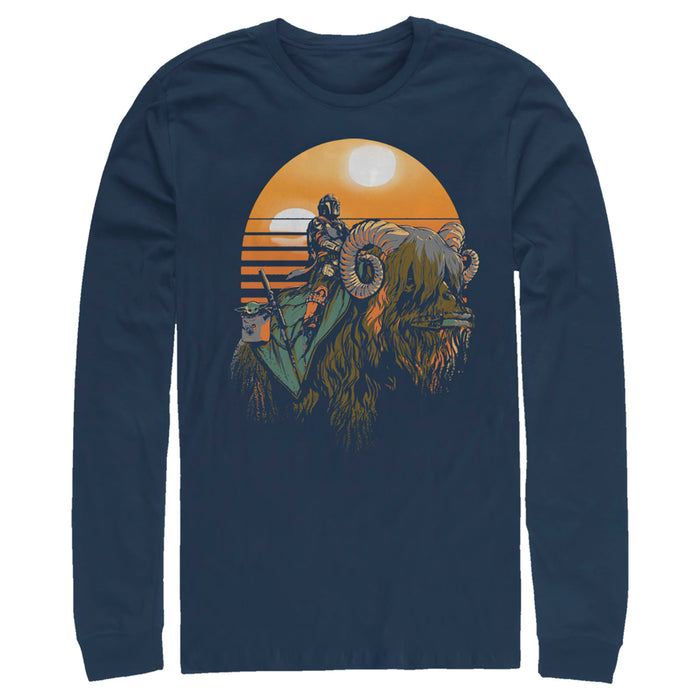 fifth sun Men's Star Wars: The Mandalorian Bantha Riders Long Sleeve Shirt