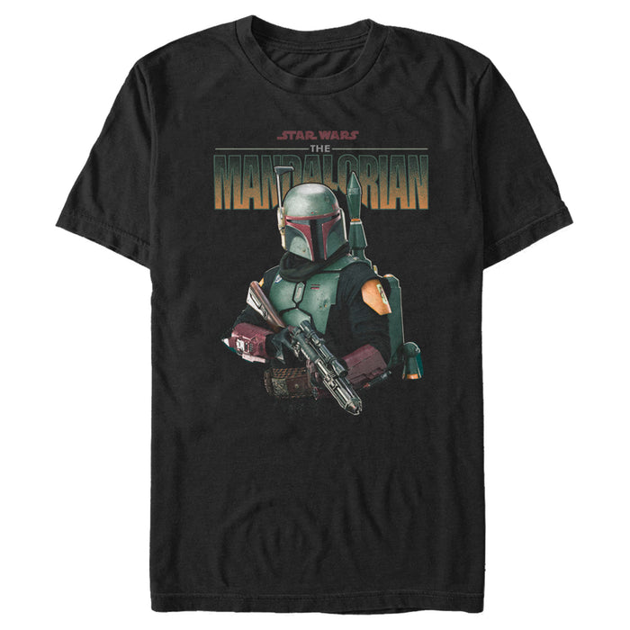 fifth sun Men's Star Wars: The Mandalorian Boba Fett Armored Up T-Shirt