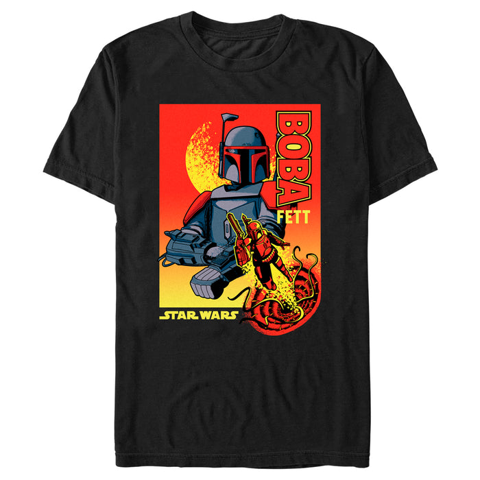 fifth sun Men's Star Wars: The Mandalorian Boba Fett Sarlacc Escape T-Shirt