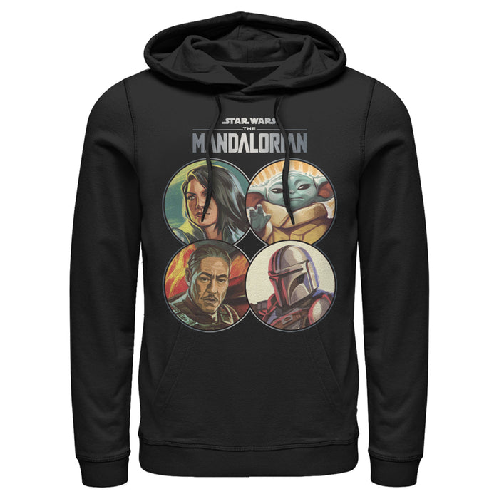 fifth sun Men's Star Wars: The Mandalorian Character Frame Pull Over Hoodie