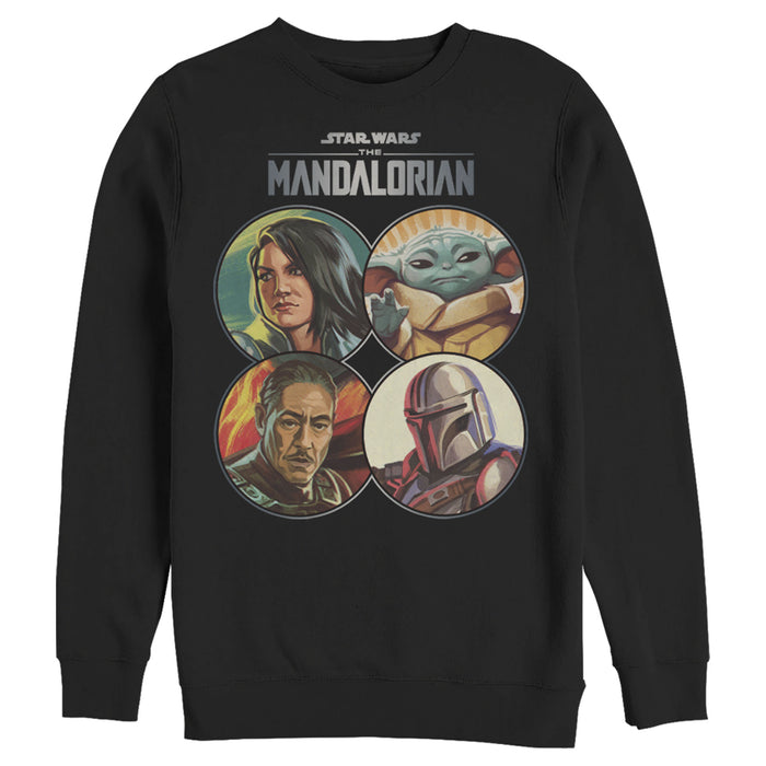 fifth sun Men's Star Wars: The Mandalorian Character Frame Sweatshirt