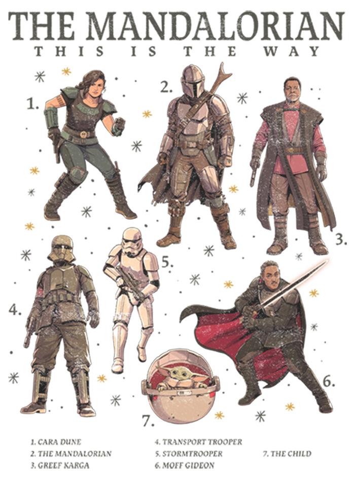 Fifth Sun Men's Star Wars: The Mandalorian Character Guidebook Pull Over Hoodie