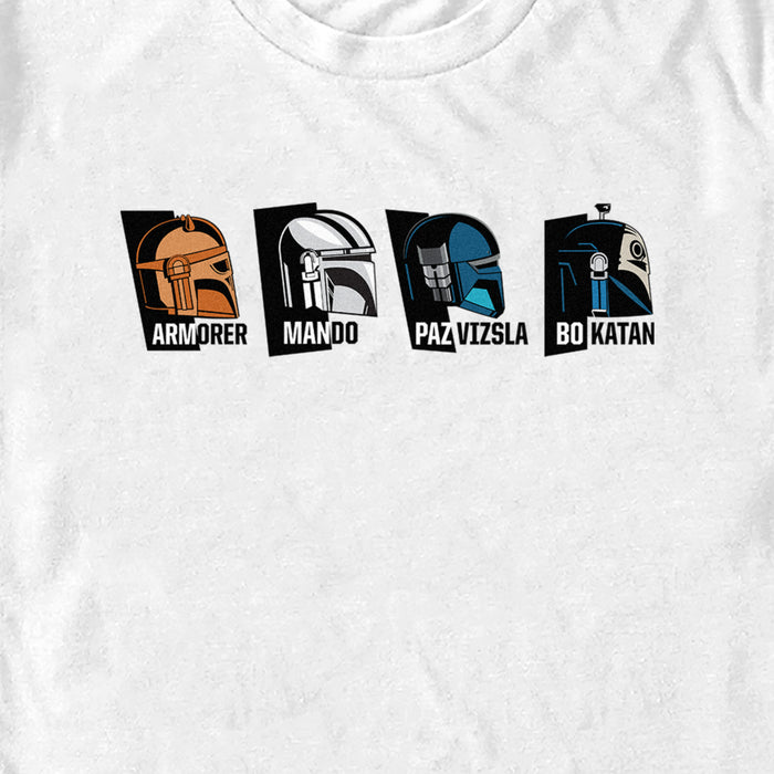 Fifth Sun Men's Star Wars: The Mandalorian Character Helmets T-Shirt