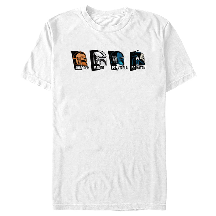 fifth sun Men's Star Wars: The Mandalorian Character Helmets T-Shirt