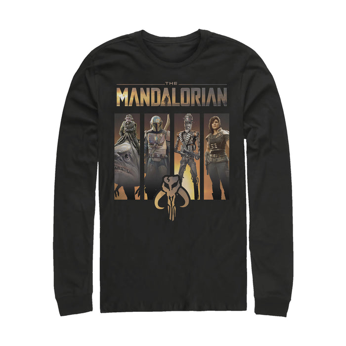 Fifth Sun Men's Star Wars: The Mandalorian Character Panel Long Sleeve Shirt
