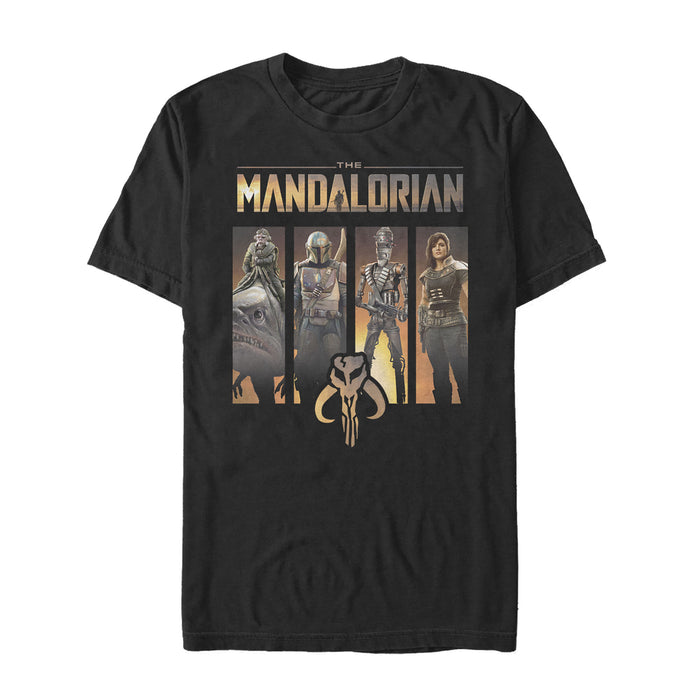 fifth sun Men's Star Wars: The Mandalorian Character Panel T-Shirt