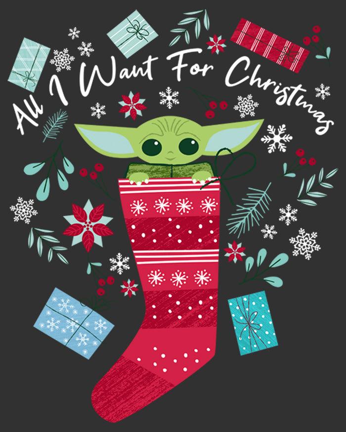 Fifth Sun Men's Star Wars: The Mandalorian Christmas The Child Stocking Stuffer T-Shirt