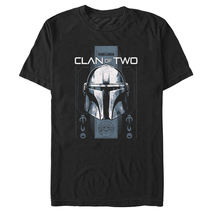 fifth sun Men's Star Wars: The Mandalorian Clan of Two Helmet T-Shirt