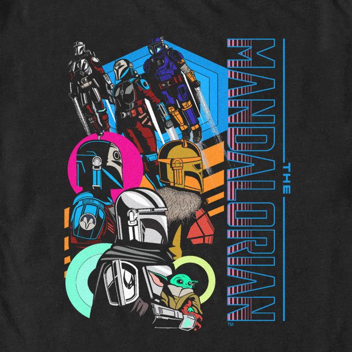Fifth Sun Men's Star Wars: The Mandalorian Colorful Retro Poster T-Shirt