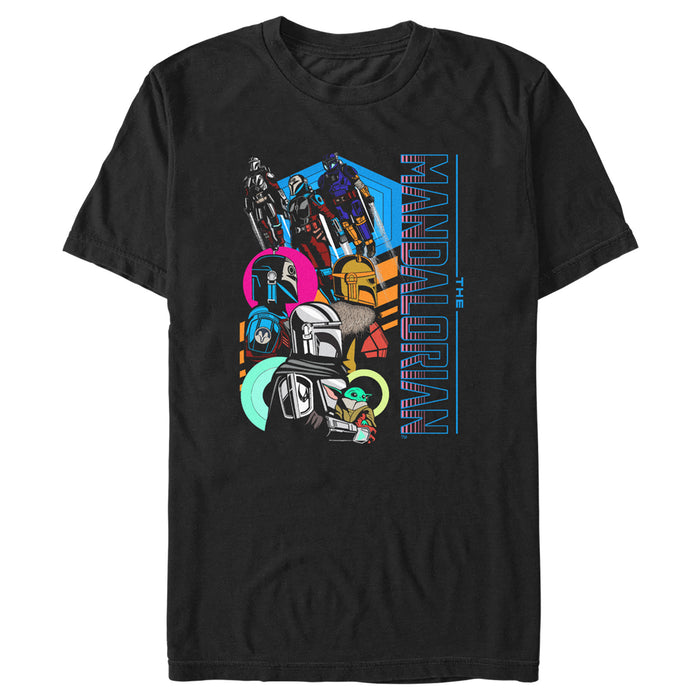 fifth sun Men's Star Wars: The Mandalorian Colorful Retro Poster T-Shirt