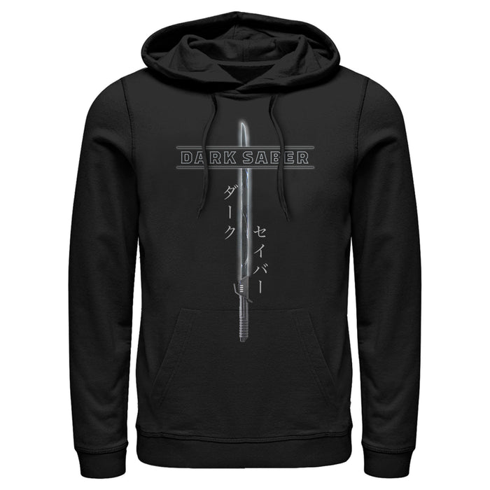 fifth sun Men's Star Wars: The Mandalorian Darksaber Katakana Pull Over Hoodie