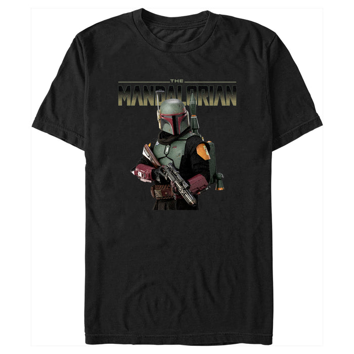 fifth sun Men's Star Wars: The Mandalorian Din Djarin Action Pose T-Shirt