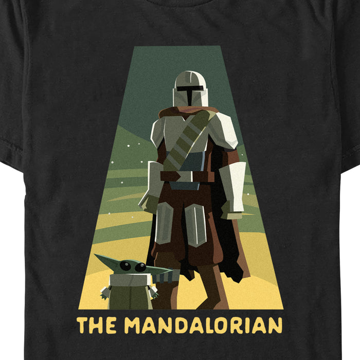 Fifth Sun Men's Star Wars: The Mandalorian Din Djarin And Grogu Spotlight T-Shirt