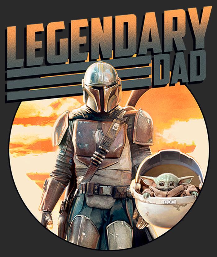 Fifth Sun Men's Star Wars: The Mandalorian Din Djarin And Grogu Legendary Dad T-Shirt