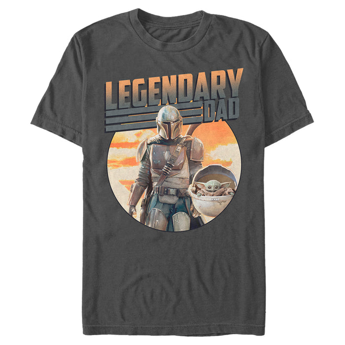 fifth sun Men's Star Wars: The Mandalorian Din Djarin and Grogu Legendary Dad T-Shirt