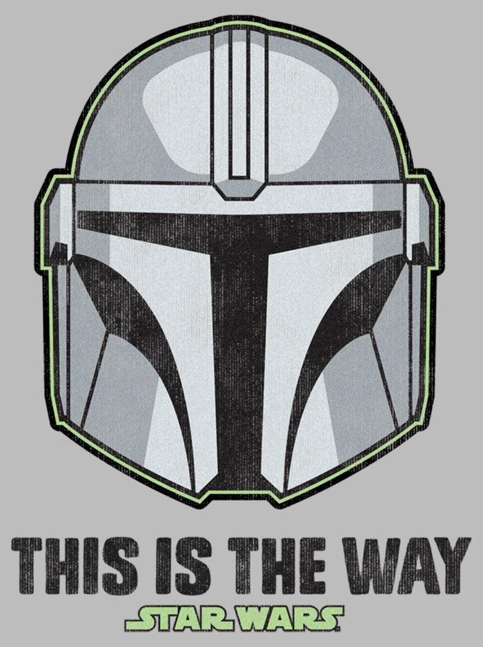 Fifth Sun Men's Star Wars: The Mandalorian Din Djarin Distressed Helmet T-Shirt
