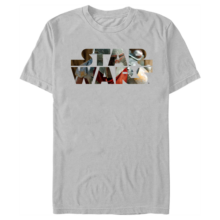 fifth sun Men's Star Wars: The Mandalorian Din Djarin Star Wars Logo T-Shirt