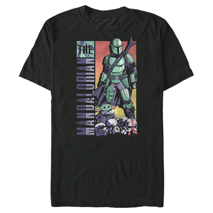 fifth sun Men's Star Wars: The Mandalorian Distressed Fallen Troopers T-Shirt