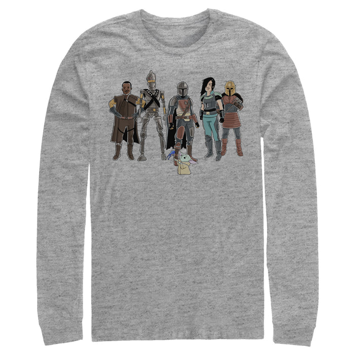 fifth sun Men's Star Wars: The Mandalorian Farewell on Nevarro Long Sleeve Shirt